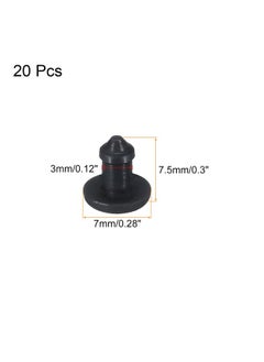 MECCANIXITY MECCANIXITY Silicone Snap in Locking Hole Plugs Rubber Panel Seal Cover Flush Type Panel Round for Kitchen Rubber Bulkheads Waterproof Sealing Plugs 3mm/0.12 Inch Diameter Black,Pack of 20  - Image 3