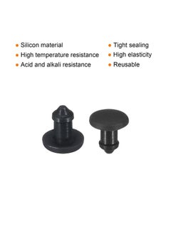 MECCANIXITY MECCANIXITY Silicone Snap in Locking Hole Plugs Rubber Panel Seal Cover Flush Type Panel Round for Kitchen Rubber Bulkheads Waterproof Sealing Plugs 3mm/0.12 Inch Diameter Black,Pack of 20  - Image 2