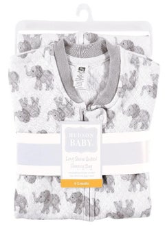 hudson baby Hudson Baby Unisex Baby Premium Quilted Long Sleeve Sleeping Bag and Wearable Blanket, Gray Elephant, 12-18 Months  - Image 2