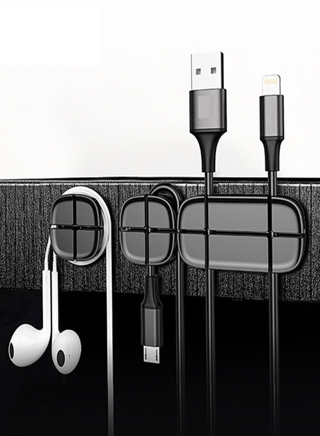 Earldom Desktop Cable Storage Management Silicone Charger Wire Organizer Holder Clip - Image 4