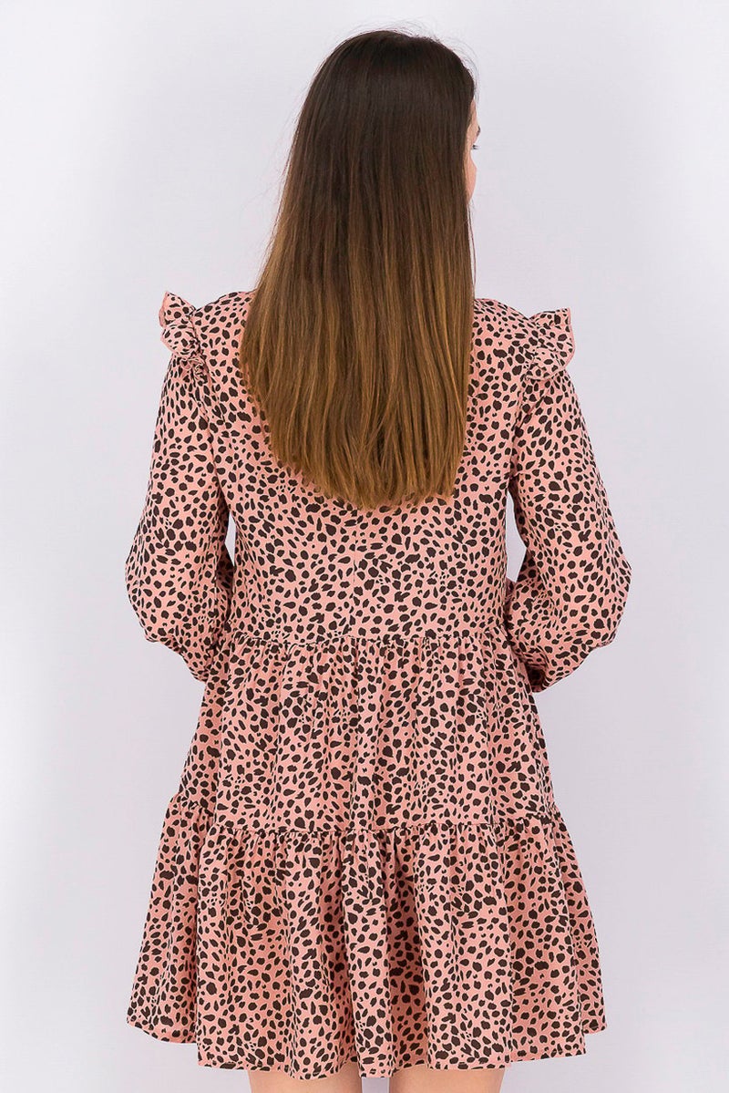 Missguided Women Animal Print Mini Casual Dress, Multicolor - Image 4