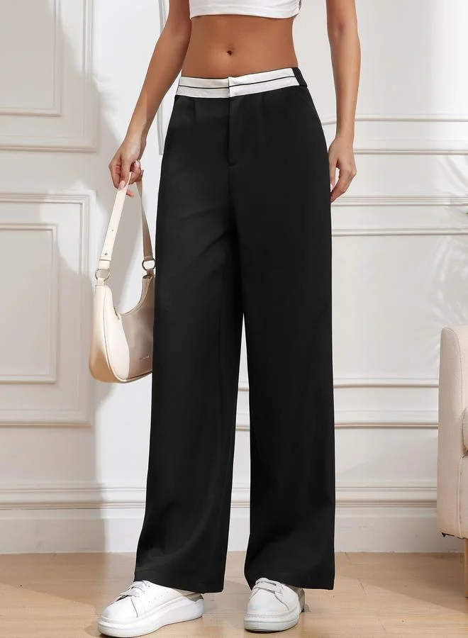 تايك تو بنطال سادة بأرجل مستقيمة