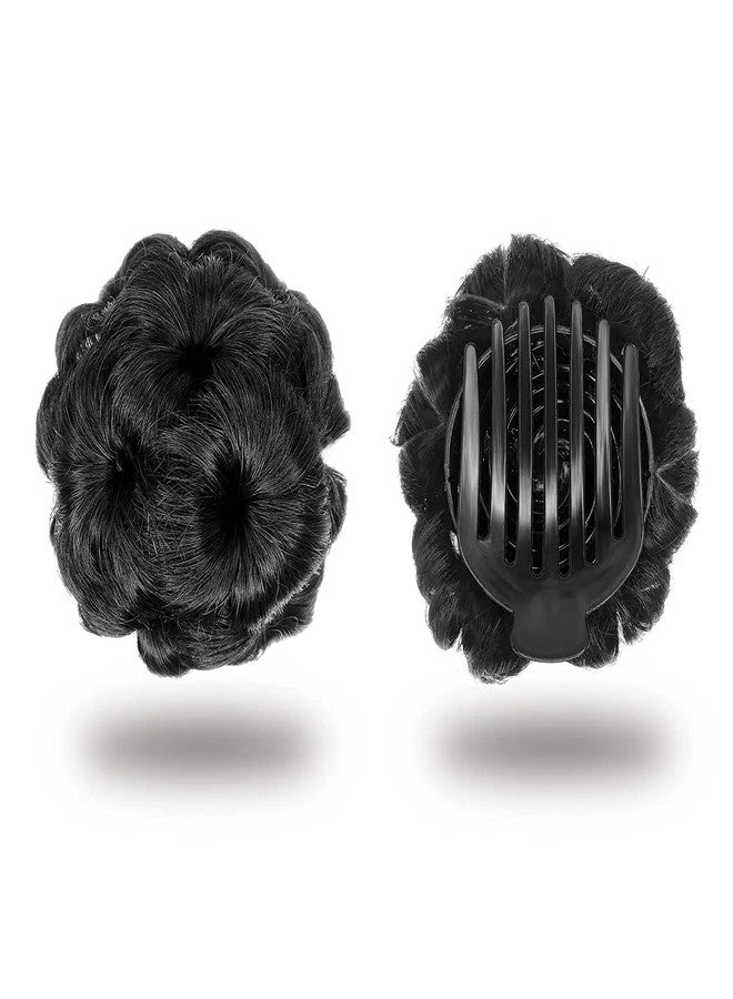 BLUSHIA Hair Extensions And Wigs - Synthetic Hair Bun Extension For Women/Artificial Juda/Natural Looking Hair Bun (Black) - Image 2