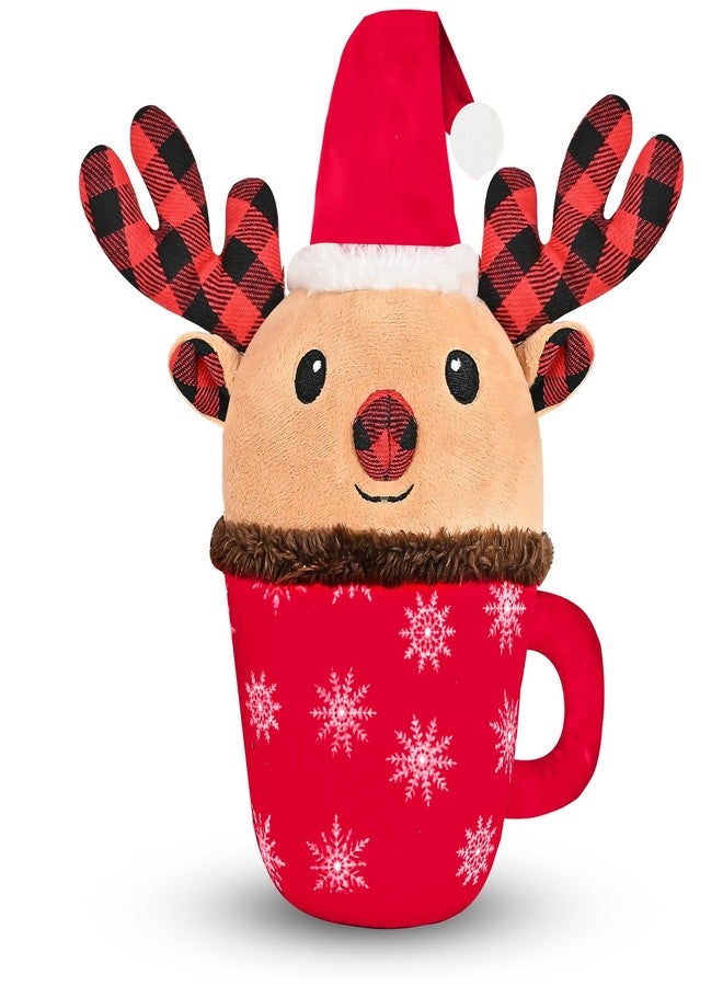 howaukf Christmas Dog Toys with Squeaker for Large Breed Interactive Dog Chew Toys for Puppies Small and Large Dogs Reindeer Squeaky Dog Training and Reduce Boredom (Cup Elk - Image 1