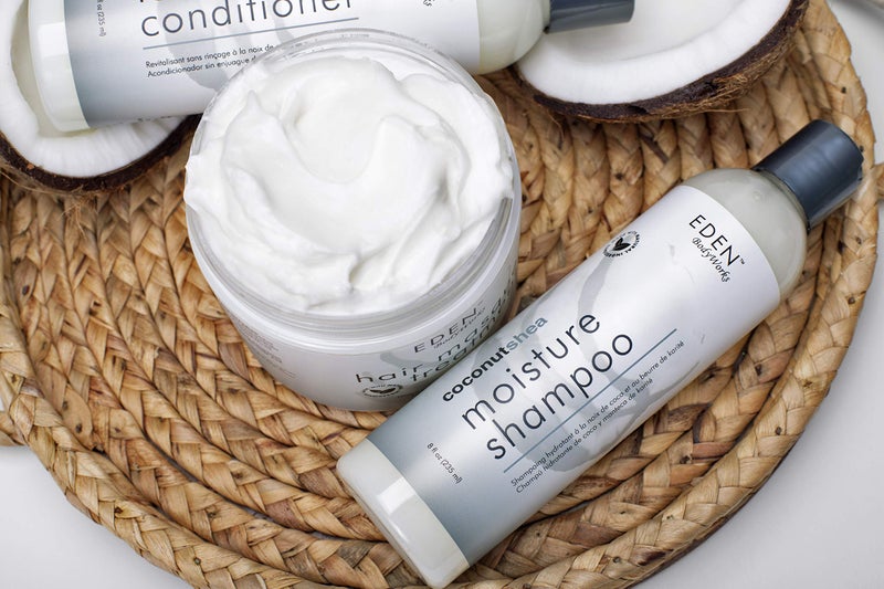 EDEN BodyWorks Coconut Shea Moisture Shampoo | 8 oz | Remove Build Up & Restore Moisture Balance - Packaging May Vary - Image 4