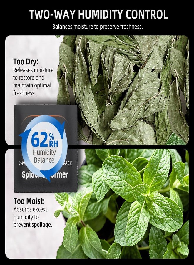 Spider Farmer 62% RH 8g Size Two-Way Humidity Control Packs, 10 Packs, Each Maintains Freshness for 1 oz, Moisture Balancer for Herbs, Great for Mason Jars & Small Containers - Image 4
