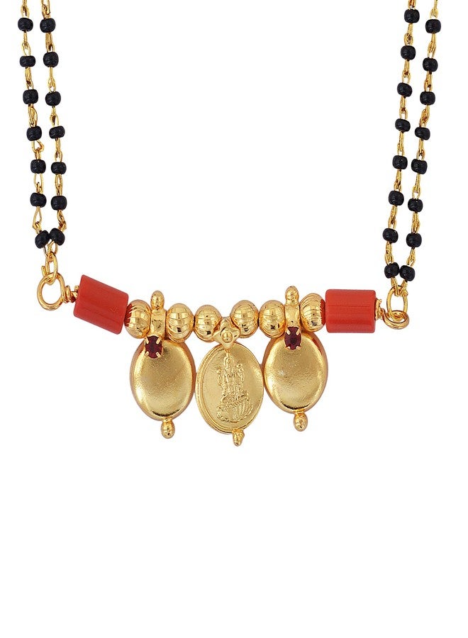 Superstore18 Brass 24KT Gold Lakshmi and Vati Tradtional Mangalsutra for Women Ethnic Jewellery Bridal wedding (SST1108MSSV) - Image 1