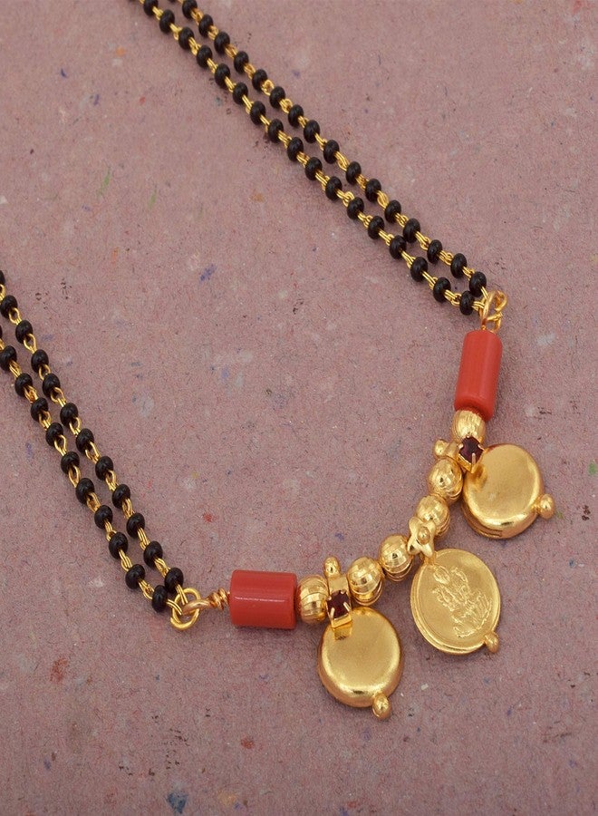 Superstore18 Brass 24KT Gold Lakshmi and Vati Tradtional Mangalsutra for Women Ethnic Jewellery Bridal wedding (SST1108MSSV) - Image 2