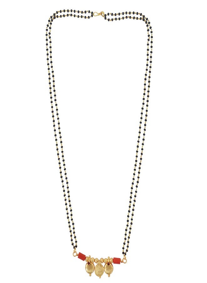 Superstore18 Brass 24KT Gold Lakshmi and Vati Tradtional Mangalsutra for Women Ethnic Jewellery Bridal wedding (SST1108MSSV) - Image 3
