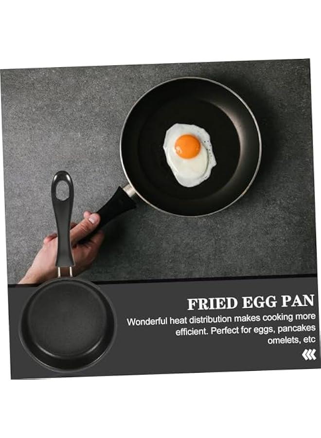 Beauenty Mini Frying Pan Wok Pan Non Stick Egg Fry Pan Hex Clad Wok Omelette Frying Pan Paella Pan Ceramic Pan Stainless Steel Non Stick Frying Pans Nonstick Pan Child Bakeware Double Sided (Pink) - Image 2