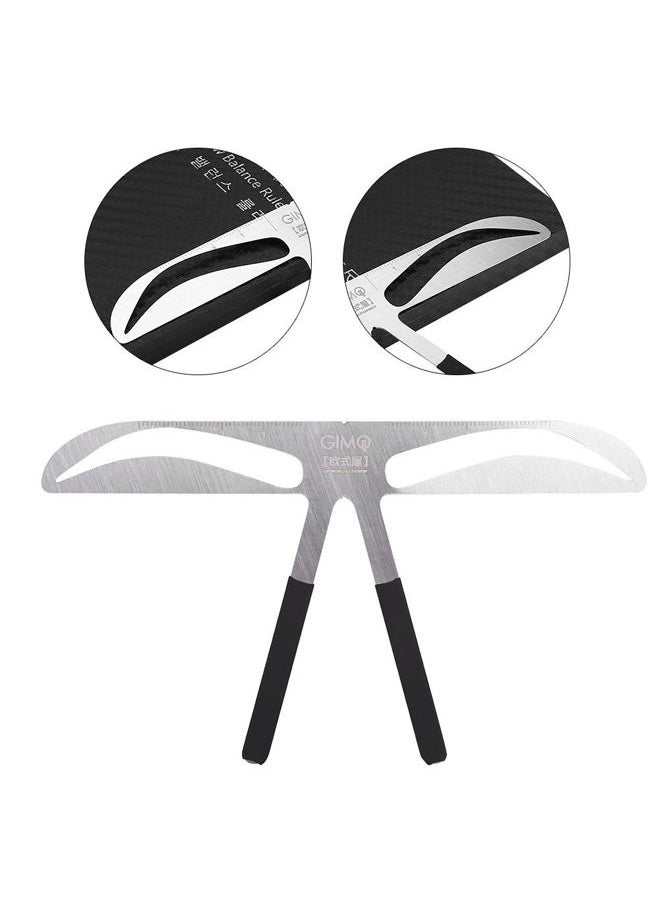 Semme Eyebrow Mapping Tool,Eyebrow Patterns DIY Stencil, Stainess Steel Eyebrow Ruler Measurement Microblading Permanent Gold Ratio Positioning Tool(European Eyebrow)  - Image 3