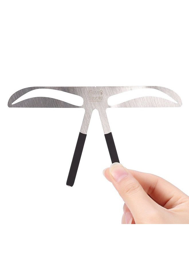 Semme Eyebrow Mapping Tool,Eyebrow Patterns DIY Stencil, Stainess Steel Eyebrow Ruler Measurement Microblading Permanent Gold Ratio Positioning Tool(European Eyebrow)  - Image 4