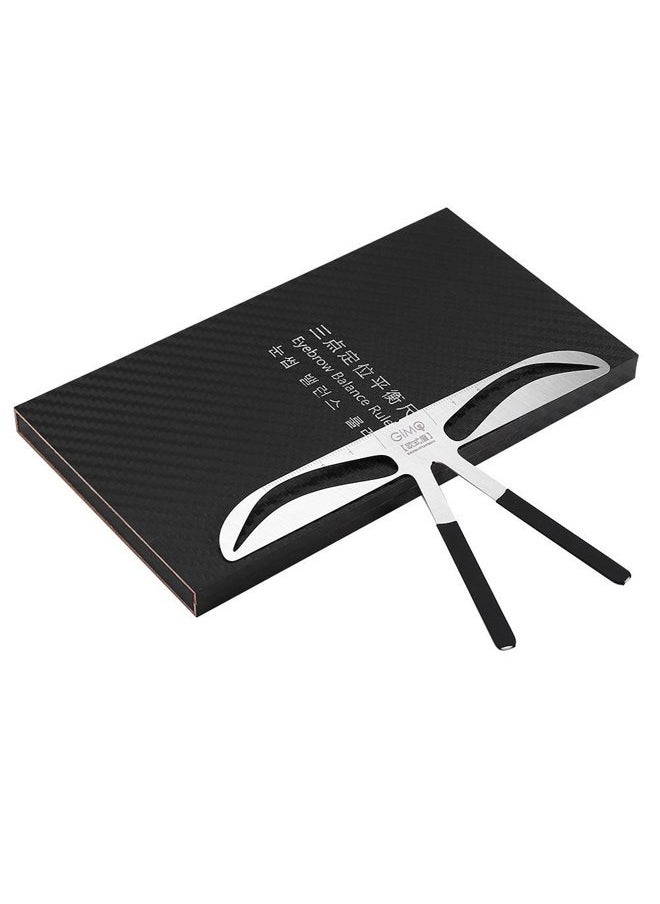Semme Eyebrow Mapping Tool,Eyebrow Patterns DIY Stencil, Stainess Steel Eyebrow Ruler Measurement Microblading Permanent Gold Ratio Positioning Tool(European Eyebrow)  - Image 5