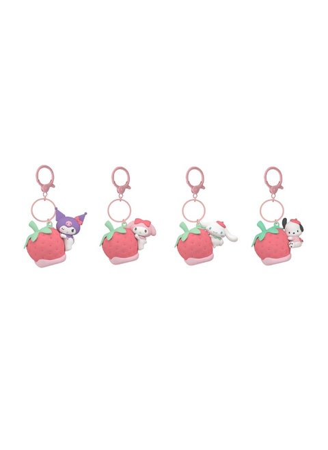 Light up your keys with this Strawberry Series light-up keychain featuring Sanrio characters.