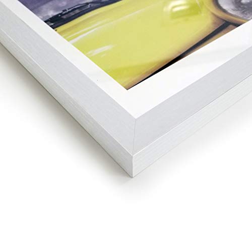 Emeyart 12x16 White Picture Frames Display 11x14 Documents with Mat or 12 x 16 Photo Without Mat Solid Wood Picture Frame for Living Room and Office Wall Decor - Image 5