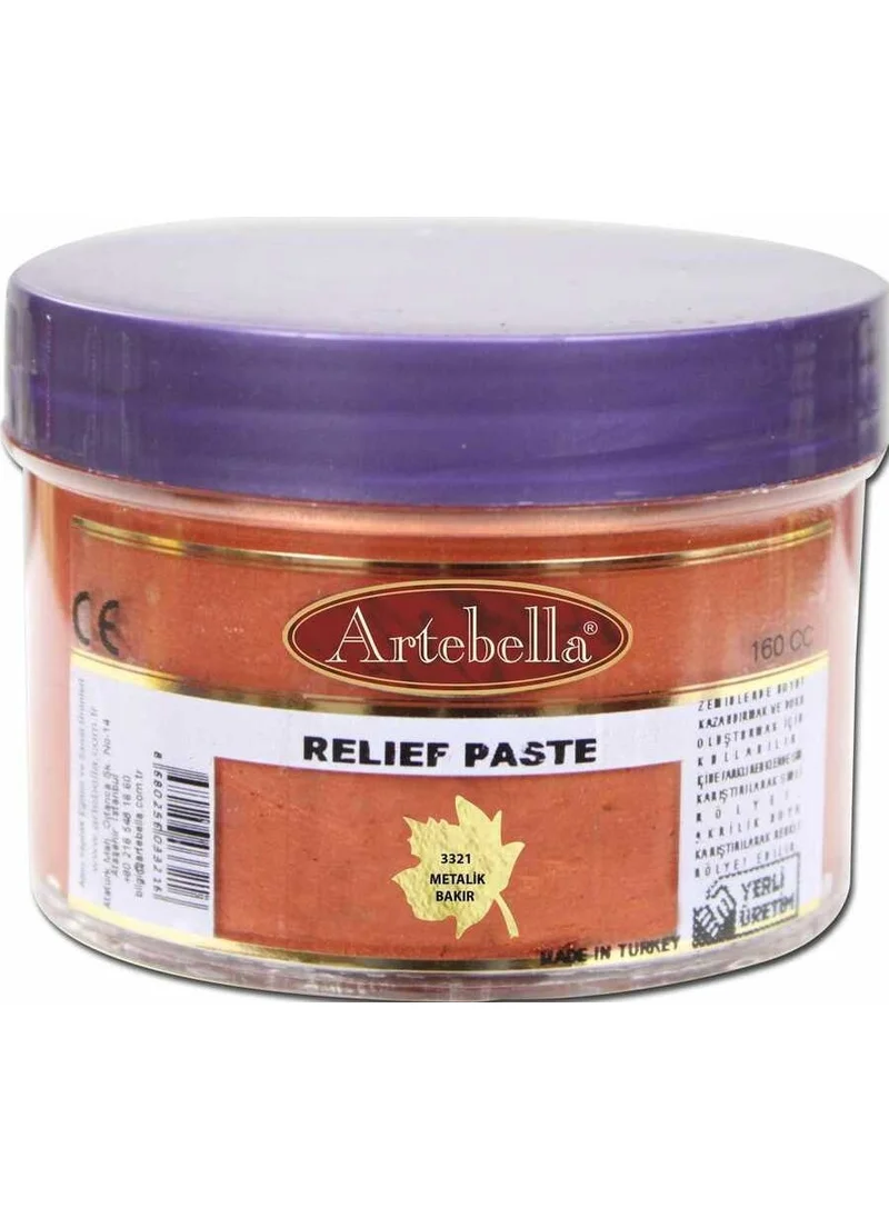 Artebella Relief Paste Metallic 160 cc Copper