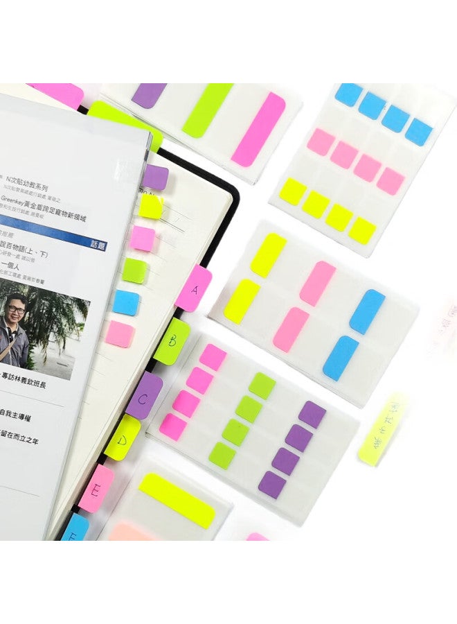 Stickn Fluorescent Indicator Label Sticker Classified Sticky Notes Index Paper Memo Pad 28*25Mm Paper Head Easy To Write 192 Pieces 6 Colors 38008Jd - Image 1