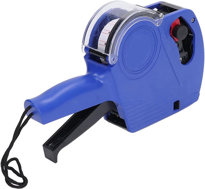 Portable Manual Label Maker 8 Digits Blue For Price Tag Inventory Management - Image 1
