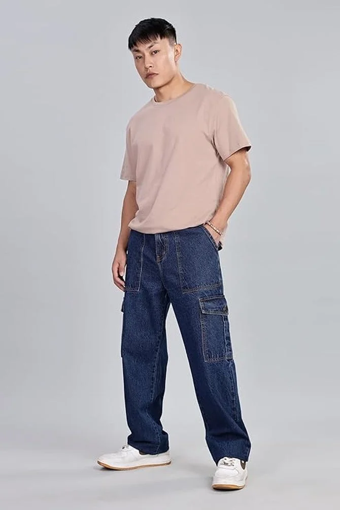 inkd جينز رجالي كلاسيكي عادي مع 6 جيوب | منتصف الصعود | ناعم وقابل للتمدد