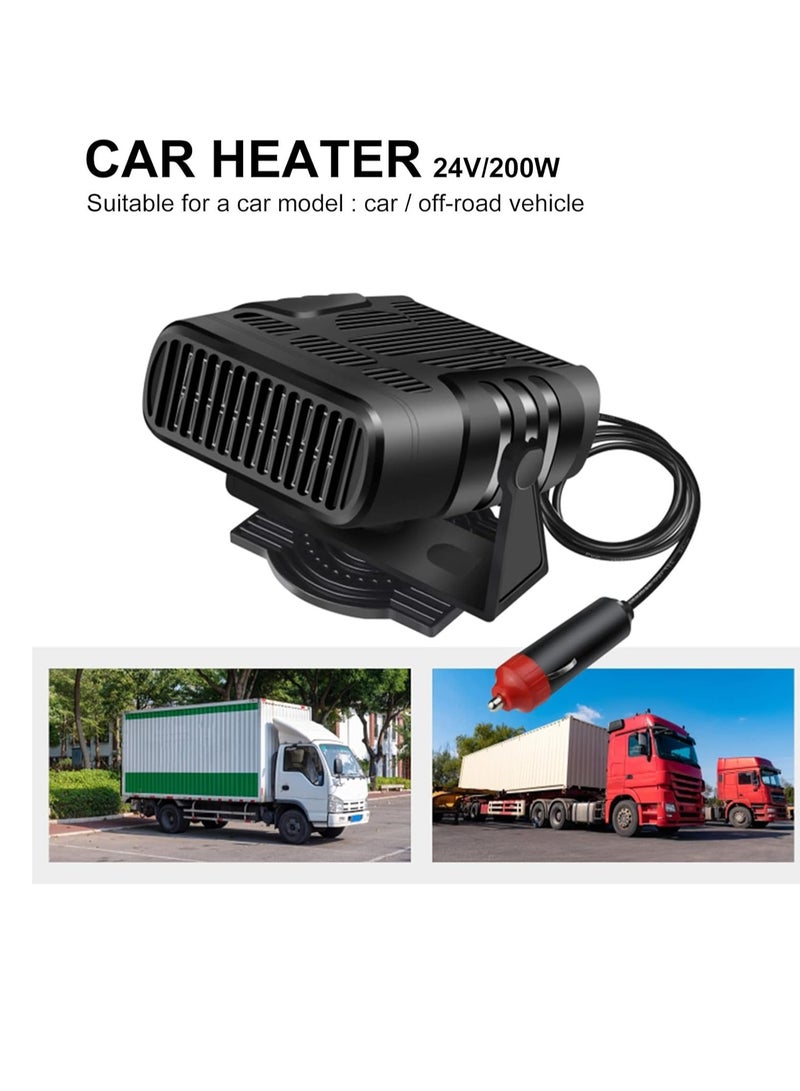 general Car Heater 12V/24V 120W 200W Portable Auto Heater 2 in 1 Electric Cooling Heating Fan Auto Windshield Defroster Demister Heater - Image 4