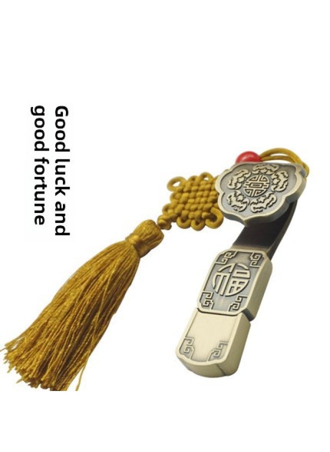 Generic USB Flash Disk 16g Tiger Year Creative Metal USB Flash Disk 3.0 Chinese Style Gift USB Flash Disk 32g Car Music USB Flash Disk 64g-Color:Fuxiang Ruyi-Capacity:USB3.0 128GB  - Image 1