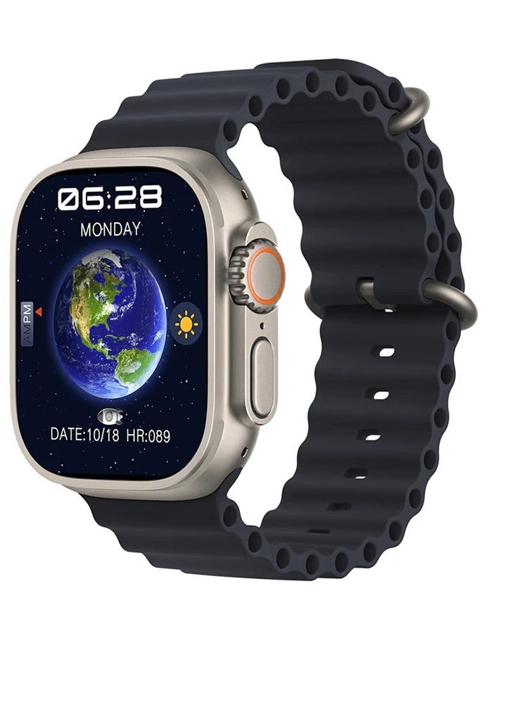 Apple Watch Ocean Band 49mm 45mm 44mm 42mm Soft Silicone Black - Image 1