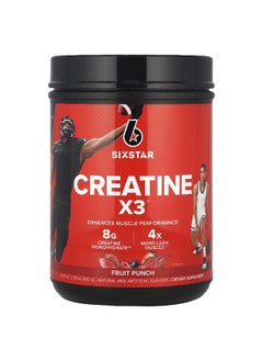 SIX STAR SIXSTAR, Creatine X3™, Fruit Punch, 2.19 lbs (993 g)  - Image 1