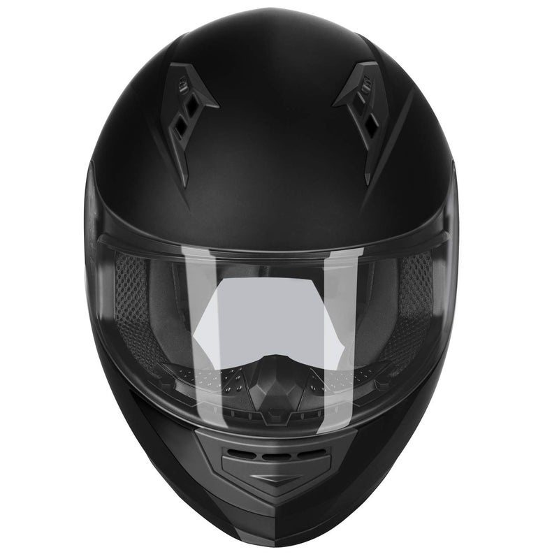 GLX GX11 Compact Motorcycle Helmet - Matte Black, Small - Full Face w/ Tinted Visor, DOT Approved - Image 3