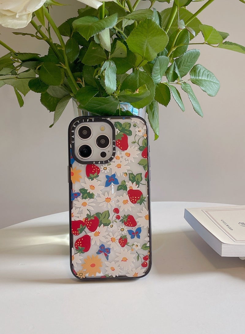 Strawberry Daisy Delight Case for iPhone 15 Pro Max