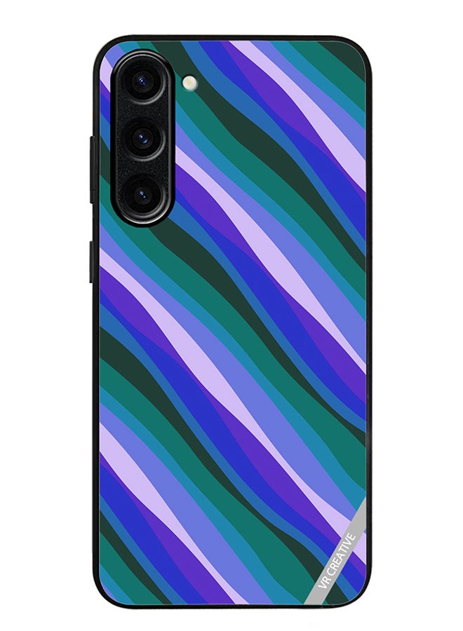 VR CREATIVE Protective Case Cover For Samsung Galaxy S24 Colorful With Curved Lines Pattern Design Multicolour - Image 1