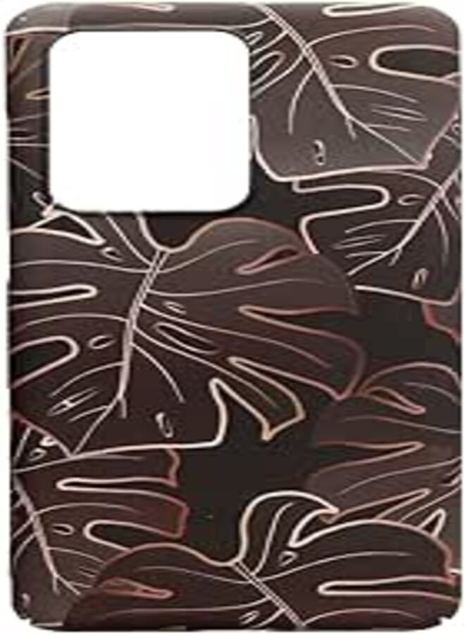 Generic Dragon Plastic Creative Back Phone Protection Case Leafs Print Design With Silicone Safety Edges And 3D Back Print For Samsung Galaxy S11 Plus / S20 Ultra - Brown