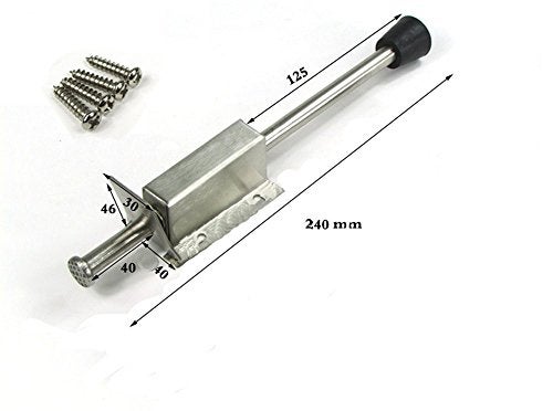 zoele Stainless Steel Door Stopper Spring Loaded Telescopic Step On Door Holder Stop & Release by Foot.Size;240mm(9.5") - Image 4
