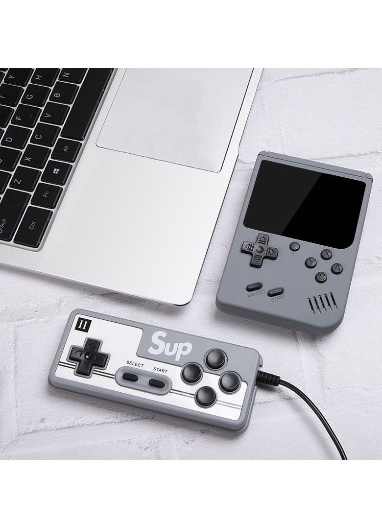 M MIAOYAN M MIAOYAN couple casual game console contains 400 games retro nostalgic handheld sup gift grey  - Image 1