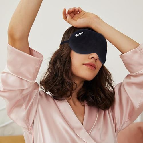Vifitkit VFK by Trendy Home Eye Mask For Sleeping With Adjustable Strap, Premium Sleeping Mask for Men, Women and Kids, Blind Fold For Comfortable Sleep, Travelling Sleep Mask, Sleeping Eye Mask (Black) - Image 1