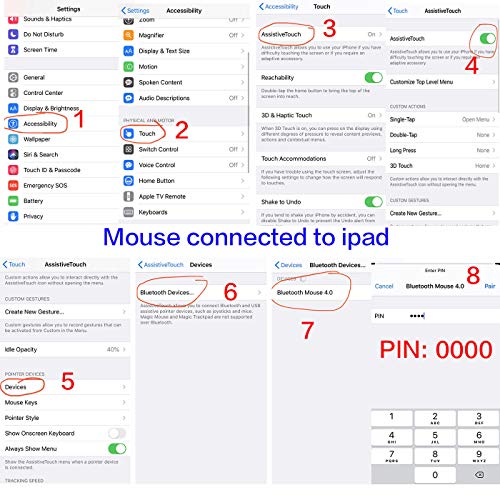 PEIBO Bluetooth Wireless Mouse for Laptop mac MacBook ipad MacBook air MacBook pro pc Desktop Computer Windows Chromebook Notebook (Black) - Image 5