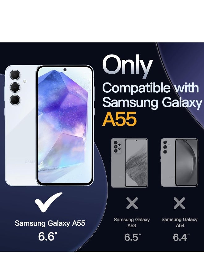 DUSALA Samsung Galaxy A55 Case Cover Magnetic Car Mount Kickstand Holder Premium Silicone Vertical Horizontal Hand Strap For Samsung Galaxy A55 - Image 2