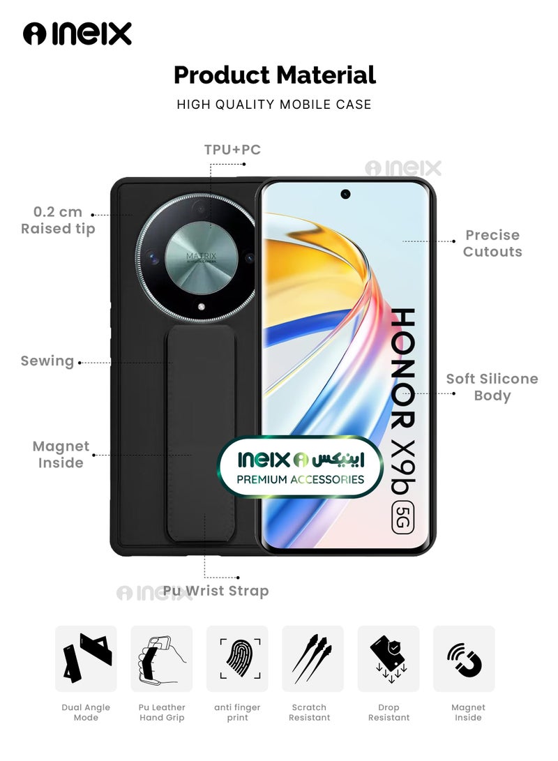 إينيكس جراب حماية 3 في 1 مغناطيسي ذو مسند للهاتف هونر X9b-أسود - Image 2