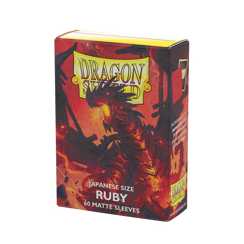 Dragon Shield Japanese Size Card Matte Sleeves 60 CT Smooth Tough Premium TCG Sleeves Compatible with YuGiOh Naruto Cardfight Vanguard Ruby - Image 2