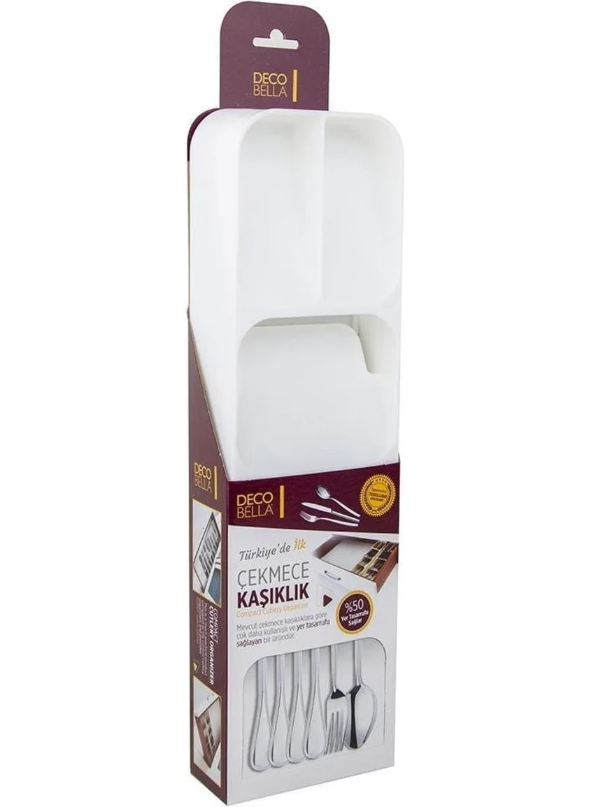 DECOBELLA 5 Compartment Drawer Cutlery Tray -