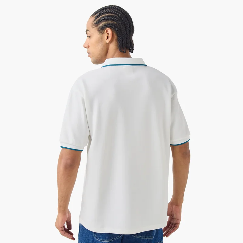 Kappa Kappa Logo Embroidered Polo T-shirt with Short Sleeves