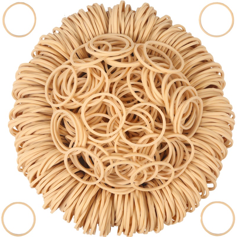 YOUOWO Rubber Bands Size #10 Beige 600 pcs Elastic Rubber Bands for Office Supplies money Trapped flowers - Image 1