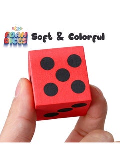 Kicko | Foam Dice Set - 6 Assorted Large Sided Dice - Colorful Big Square Blocks - Ideal Gift For Children - Math Educational Toys - Suitable Pastime Toy, Party Favors, And Party Supplies (24 Pack)  - Image 5