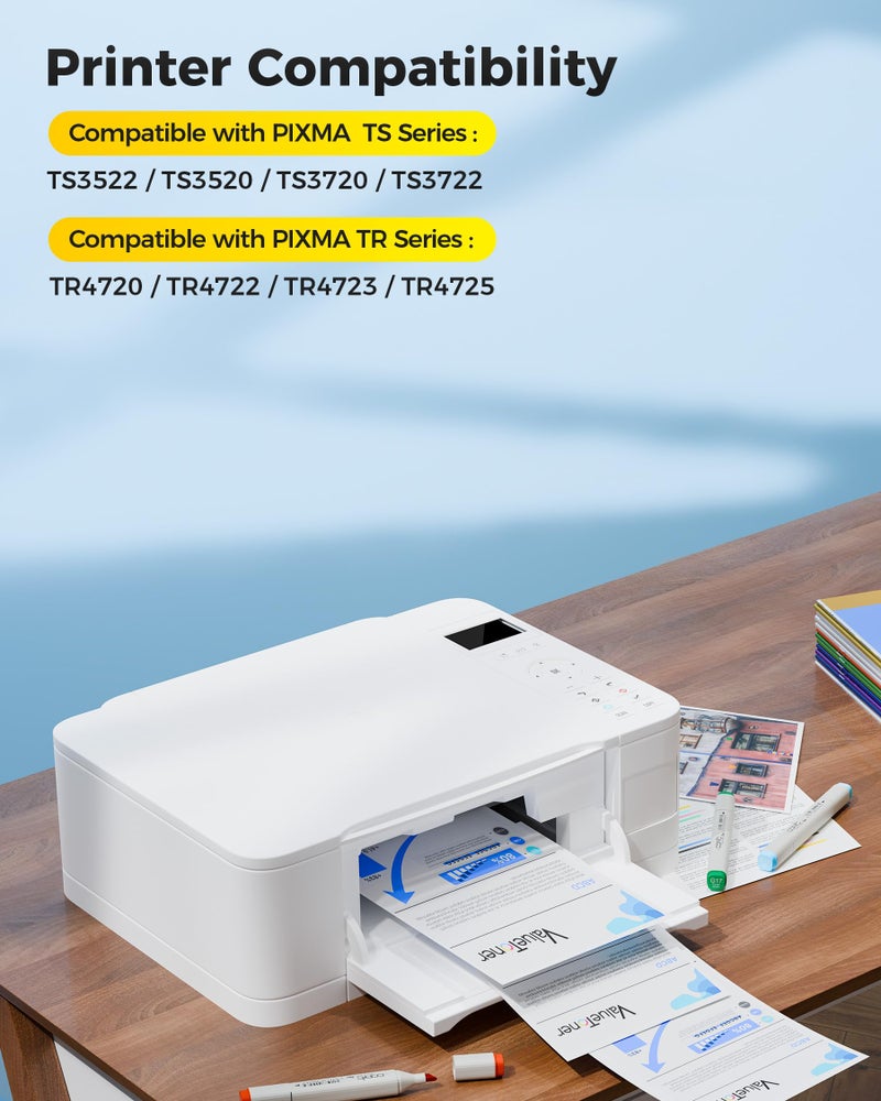 Valuetoner PG-275 XL/CL-276 XL for Canon Ink 275 and 276 275XL 276XL for Canon 275 and 276 Ink Cartridges Work with Pixma TR4720 TS3720 TS3522 TR4722 TS3722 TS3520 TS3700 TR4723 TS3500 TR4700, 2-Pack - Image 2