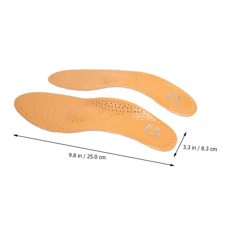 Arch Support Insoles For Flat Feet Orthotic Inserts Unisex Brown Size 37 38 - Image 3