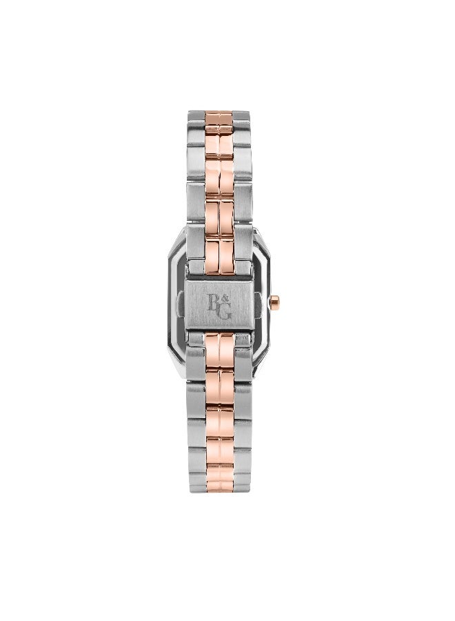 B&G Women's Gold Rectangular Analog Dial with Gold Stainless Steel Band Watch - 36mm - R3853267510 - Image 4