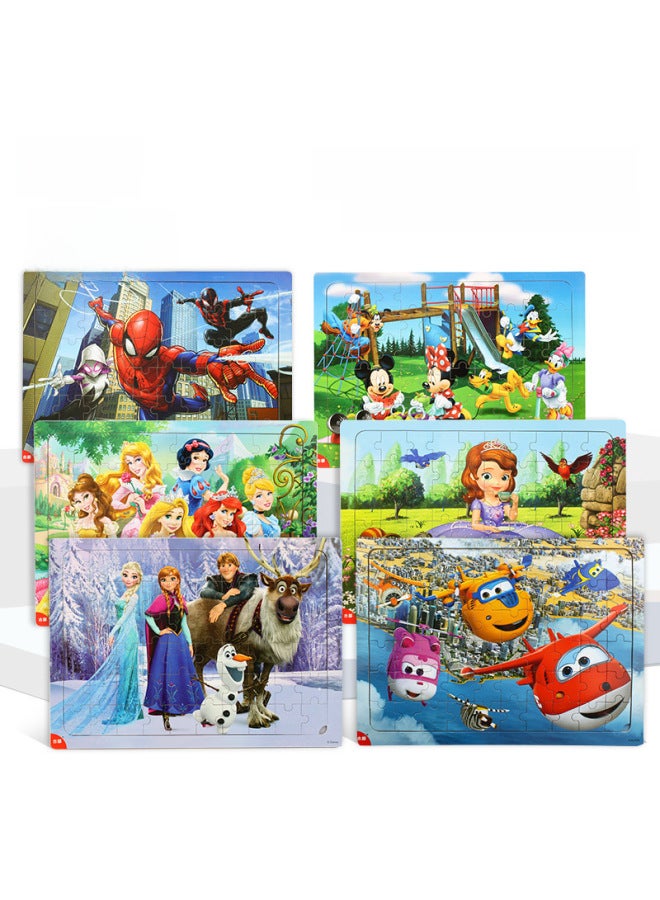 ديزني فروزن 2 ميكي برينسيس 60 قطعة لغز التعليم المبكر للأطفال لعبة تعليمية - اللون: الأميرة 60 قطعة 3422 - Image 2