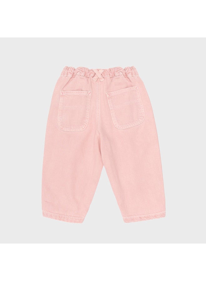 Zara trendy Minimalist Comfortable & Crisp Color-blocked Stitched Casual Pants For Kids - Image 3