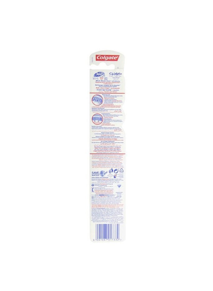 Colgate Colgate 360 Optic White Toothbrush Medium | Compact Head for Deep Cleaning & Whitening  - Image 5