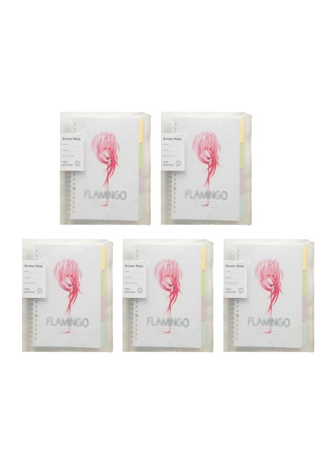XIANGYU 5-Piece Waterproof PP Cover A5 Loose Leaf Notebook With Line Pages Printing  - Image 1