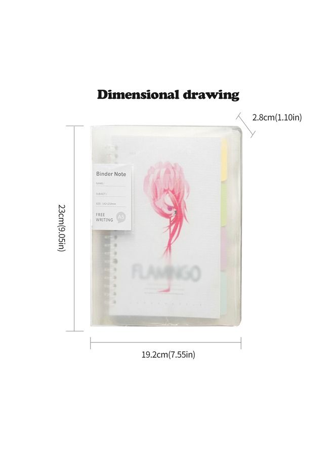 XIANGYU 5-Piece Waterproof PP Cover A5 Loose Leaf Notebook With Line Pages Printing  - Image 4